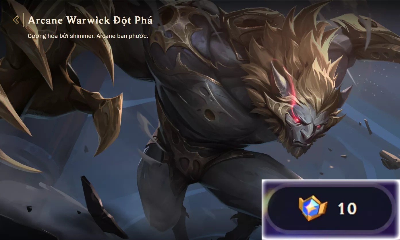 ACC TFT: Arcane Warwick Đột Phá, dư 10 Huy Hiệu, trắng thông tin, lv1 unrank